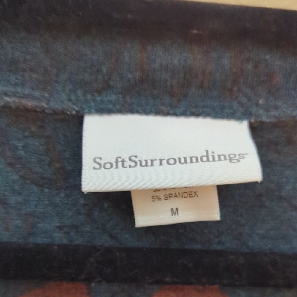 Soft Surroundings Teal and Rust Tunic - Picture 3 of 8